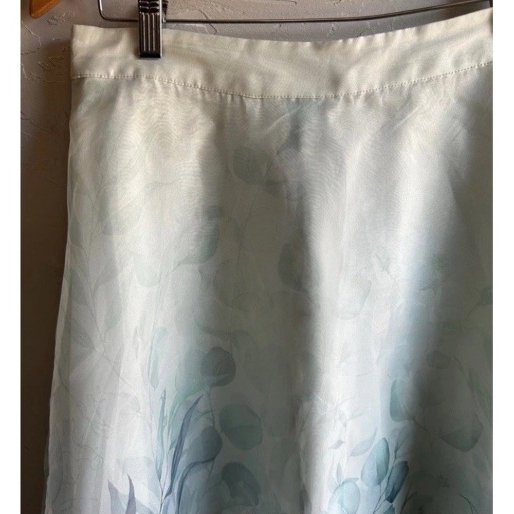Rachel Zoe High Waist Sheer Whimsical Botanical Circle Skirt Midi Sz M Fairycore - Picture 4 of 14